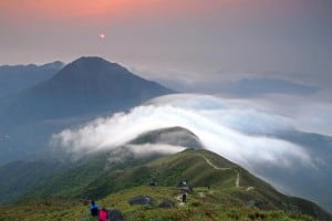 Sunset Peak seen from Lantau Peak