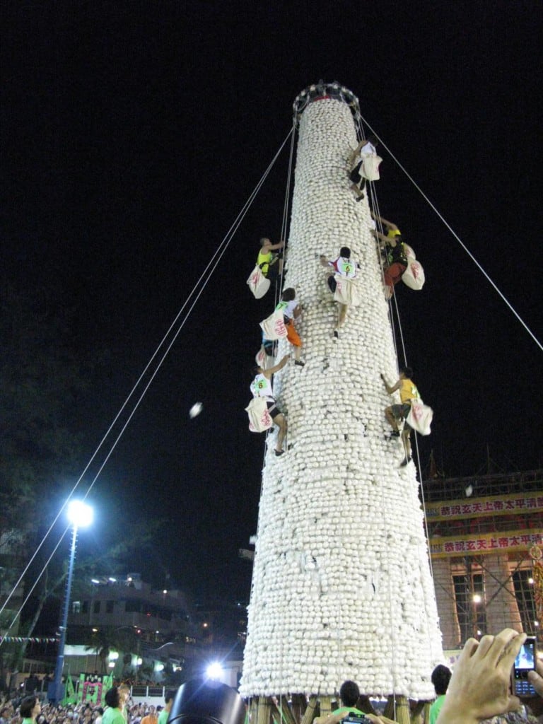 Bun Scrambling Competition (搶包山) at Cheung Chau Island