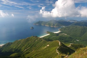 View of Big Wave Bay on the way to Sharp Peak