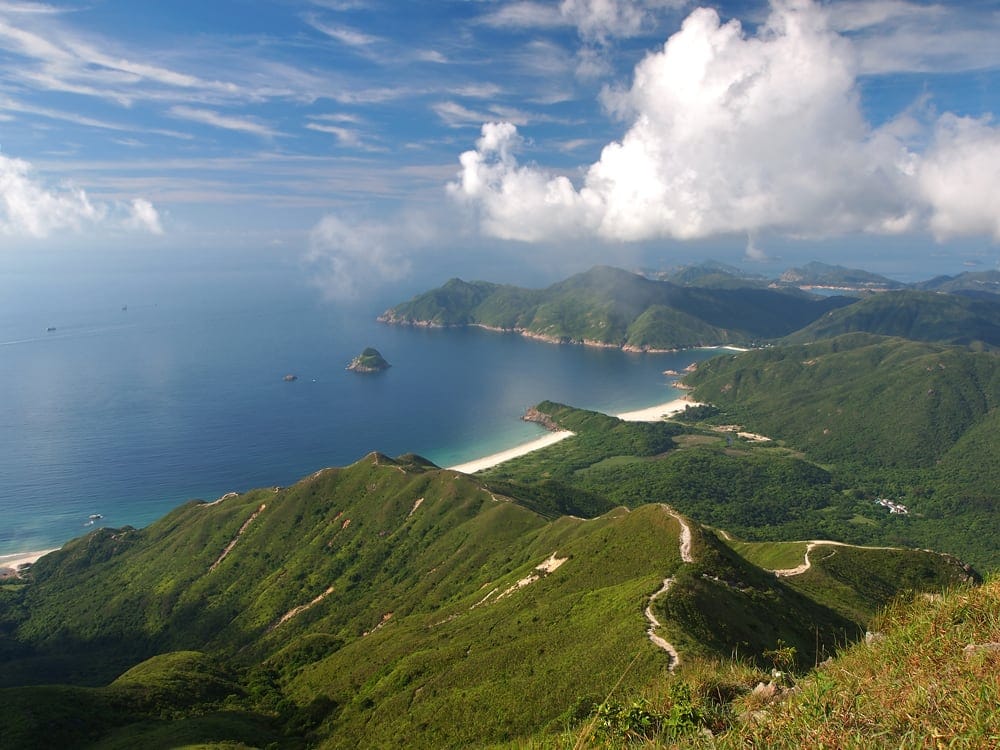 View of Big Wave Bay on the way to Sharp Peak