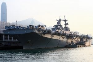 USS Boxer LHD-4 at Victoria Harbor Hong Kong