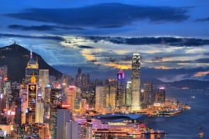 Victoria Harbor and ICC seen from Braemar Hill