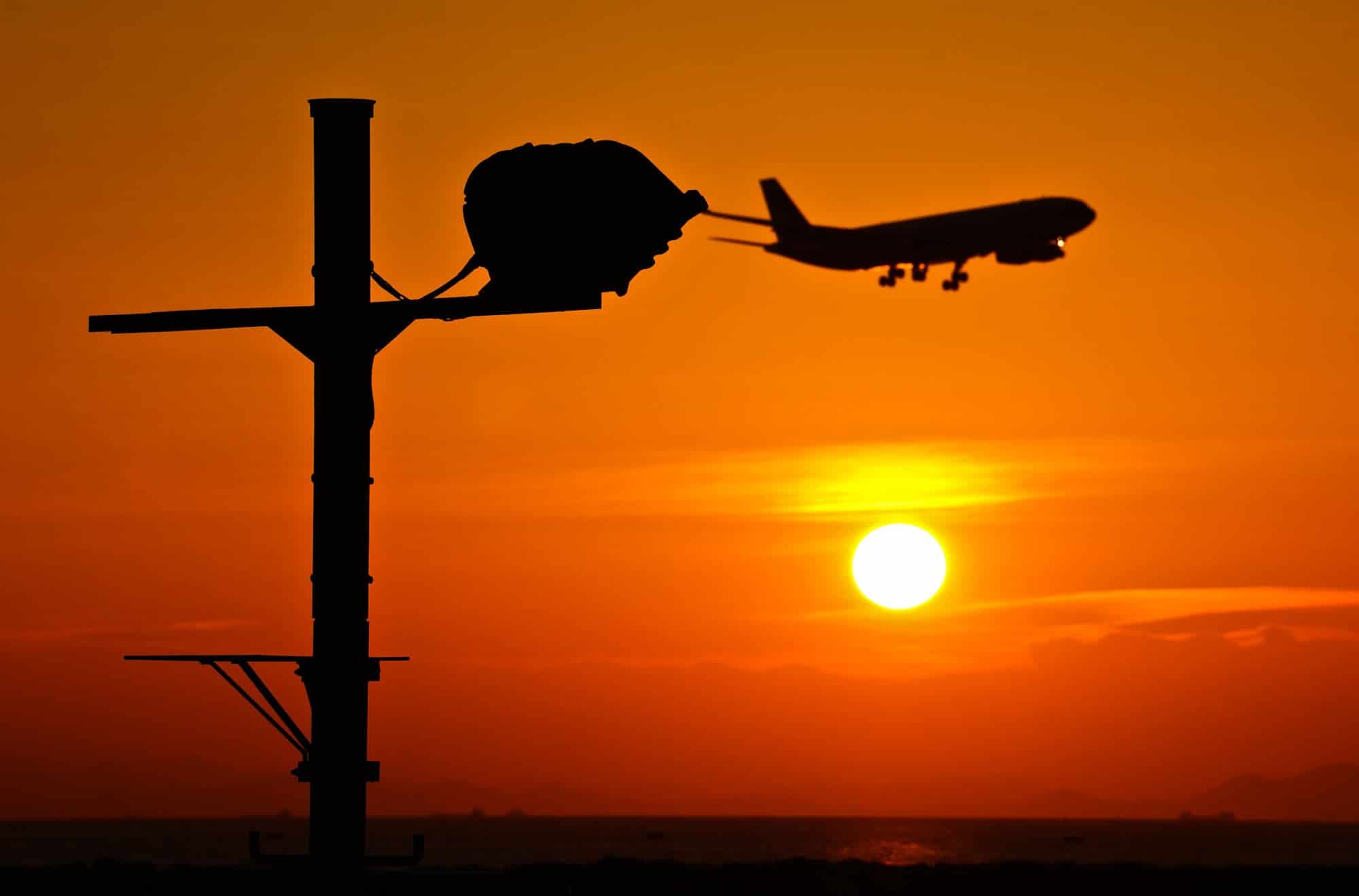 Sunset at Hong Kong International Airport (HKIA)