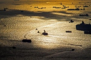 Ships at Victoria Harbour, Deep Water Ports at Hong Kong