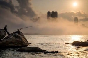 Fog in Spring (Lohas Park seen from Lei Yue Mun)