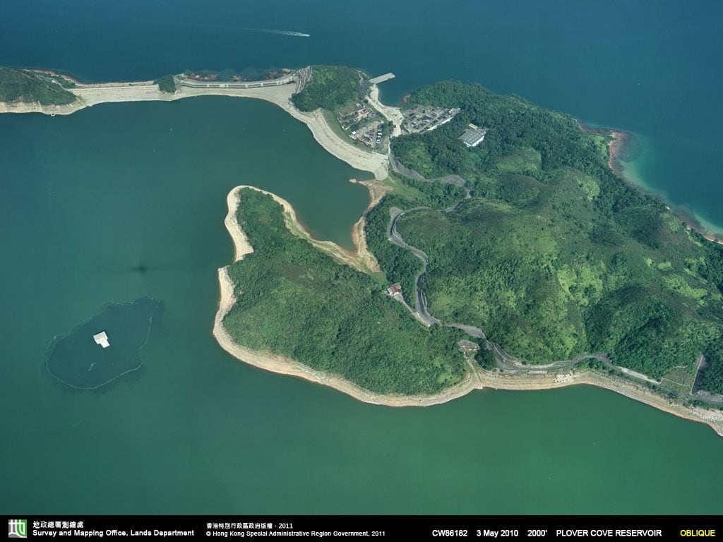 Bird View of Plover Cove Reservoir at HK| 香港船灣淡水湖鳥瞰圖