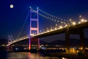 Night at Tsing Ma Bridge